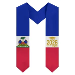 Class of 2026 Country Flag Graduation Stole Sash - V Shape National Country Flag Sash Graduation Stole