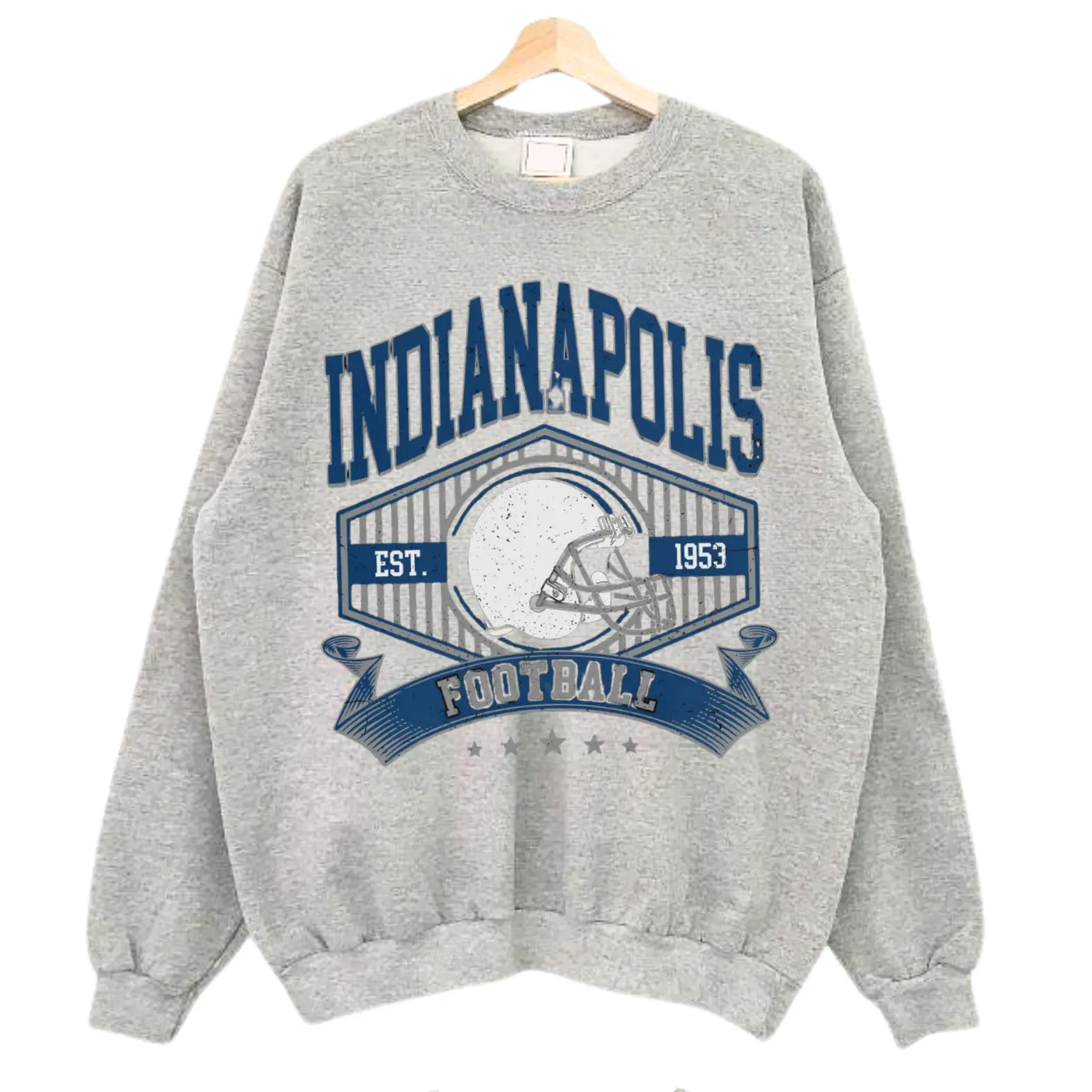 Vintage All Team Football Sport Grey Crewneck Sweatshirt, Hometown Football Game Day Pullover, Vintage Football Throwback Graphic, Gift For Fans Sport t1