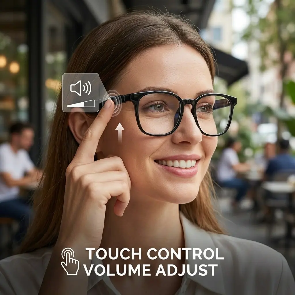 Senbono Smart Glasses BT Sunglasses with Microphone Speaker, Ai Translation, Voice Assistant, Bluetooth-compatible Connectivity, Wireless Audio Eyewear, Multifunctional Smart Glasses