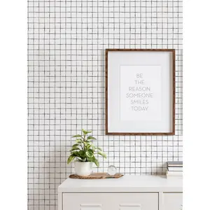 Small Crosshatch Grid Peel and Stick Wallpaper