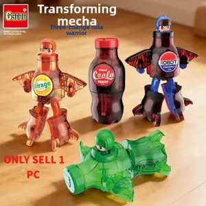 Transforming Robot Soda Warrior Transforming Toy Popular Online Children's Pull-Tab Can Cola Beverage Robot for Boys