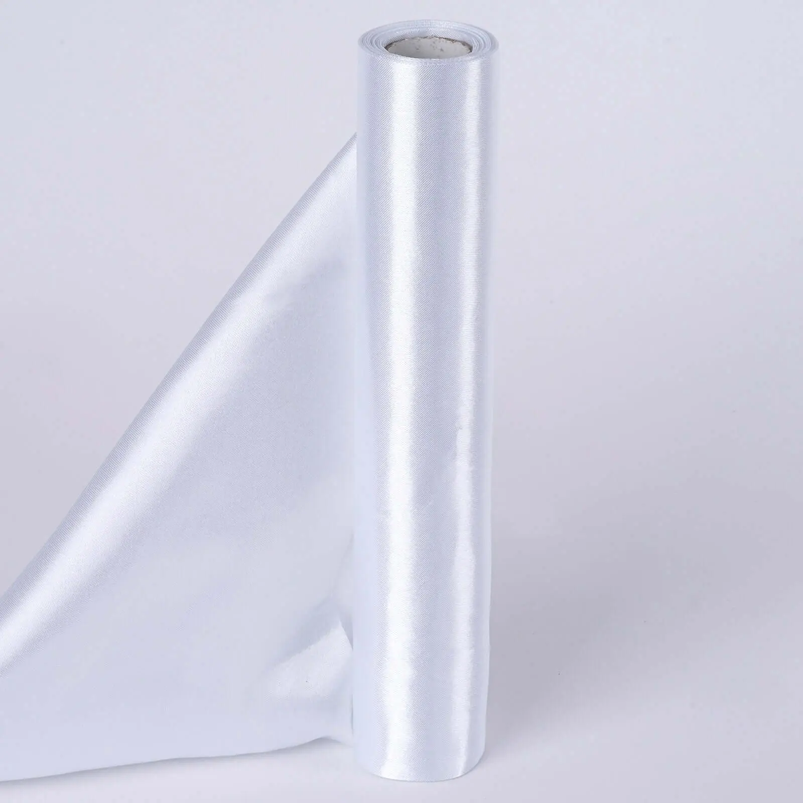 White Satin Fabric Bolt - 12in x 10yd, Wholesale DIY Craft Fabric for Curtains, Protective Covers, Shelf Liners, Ceiling Decoration to Boost Creativity