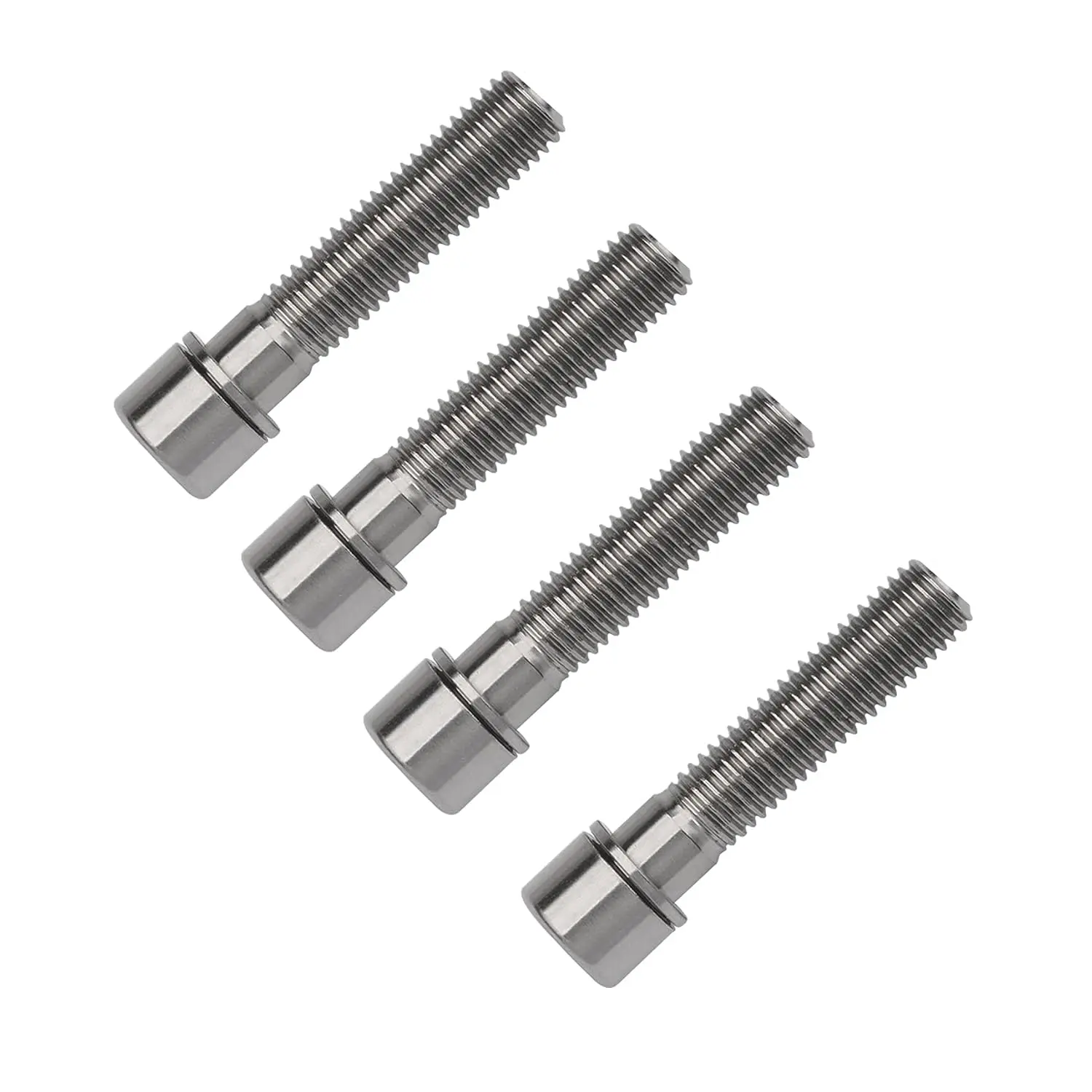 Industrial & Scientific Titanium M7 Allen Drive Bolt + Washer, 32mm Size, 1.0mm Pitch, Silver, Pack of 4