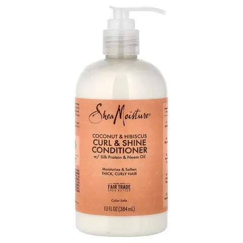 SheaMoisture Curl & Shine Conditioner, Coconut & Hibiscus, 13 fl oz (384 ml)