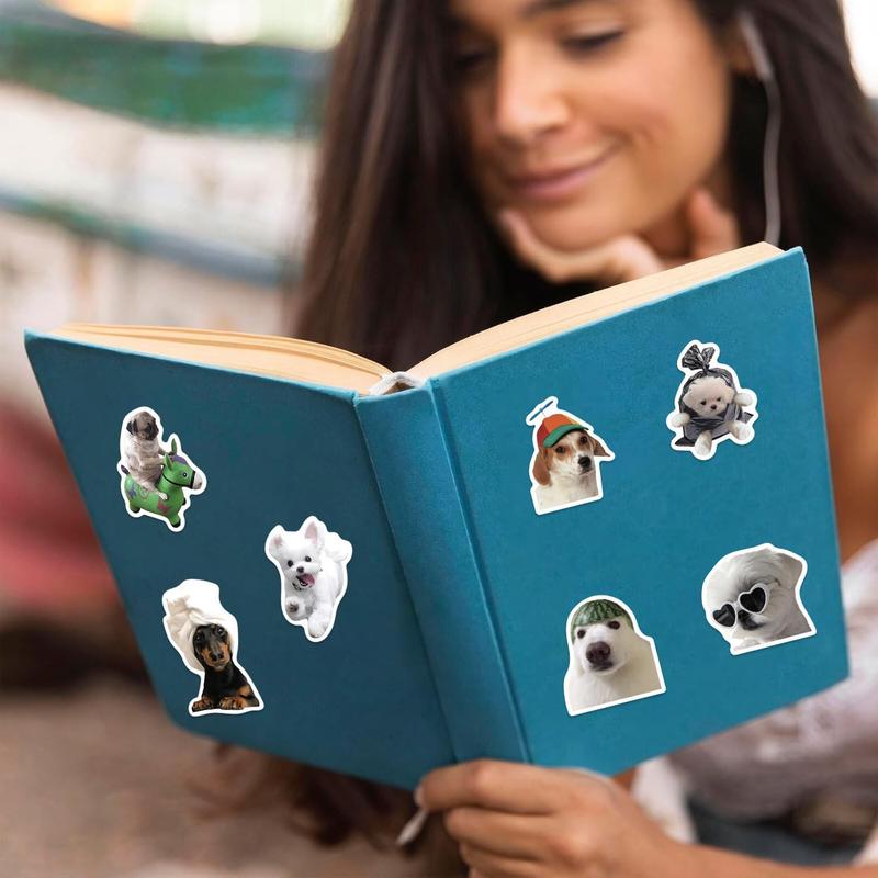 Dog Meme Stickers, Funny Dog Stickers for Kids Journaling Adults Kawaii,Cute Waterproof Vinyl Sticker for Water Bottles Laptops 50Pcs