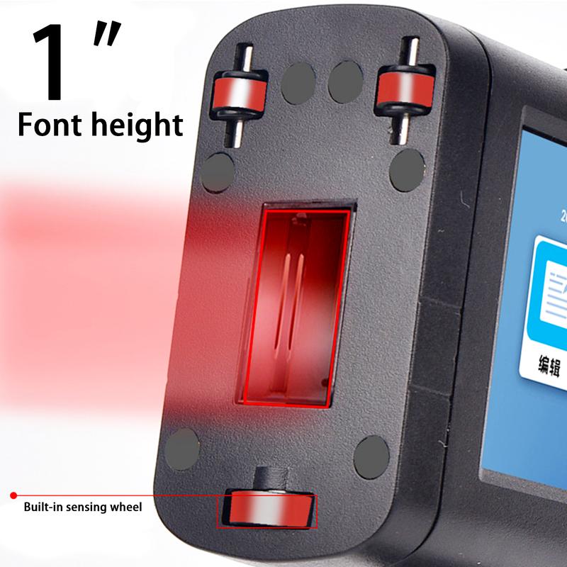 Upgraded Handheld Inkjet Printer with LED Touch Screen Quick-Drying Inkjet Coding Machine for Code Date LOGO,Bar Code,Number, Label (Support 14 Languages &3 Print Precision)