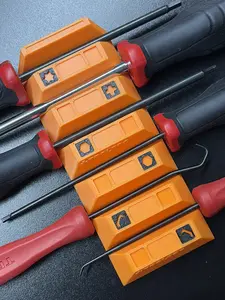 Driver Holder Rails w/ ID Inserts - Magnetic Screwdriver Tool Organizers -  Picks - Mini Pry Bars - Tool Organization