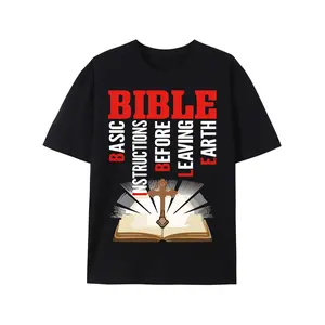 1pc Men'S Christian Faith Inspired Bible Cross Graphic T-Shirt, Lightweight And Retro Casual with a Crew Neck And Short Sleeves Featuring a Bible Verse Design (For Sizes 1, 1, 3). Perfect for All Seasons, Plus Size