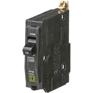 Square D 25 Amp, 240 VAC, 1 Pole, Bolt On Miniature Circuit Breaker 14-8 AWG QOB125