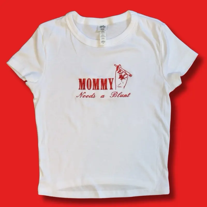 Cannamom Club Embroidered Unisex T-Shirt, Baby Tee or Boxy Crop Top