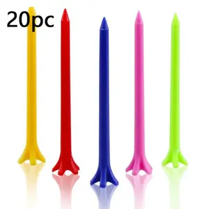 20pcs Golf Ball Markers with Stable Base, Plastic Tee Holders, Five-Claw Golf Tees, Durable Plastic Tee Pins for Practice and Competition