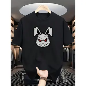 Men's Casual Sporty Short Sleeve T shirt with 2D Print Pattern Comfortable Elastic Versatile for Fitness Travel and Daily Wear