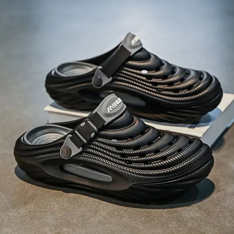 Men's Casual Outdoor Sandals Clog - Lightweight Breathable EVA Sole, Ergonomic Fit for Long Walks, Waterproof Non-Slip Athletic Beach & Pool Shoes, Odor-Resistant, 2025 New Warm Fleece EVASole