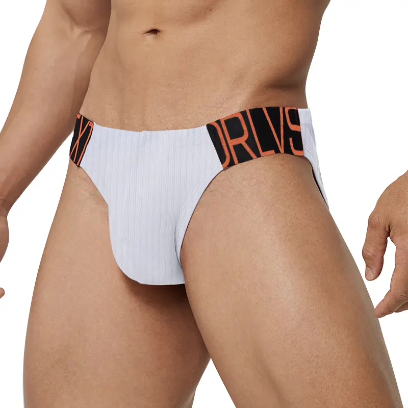 Men’s Sexy High-Cut Triangle Underwear – Ribbed Cotton Athletic Comfortable Briefs