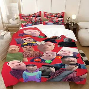 3Pcs, JohnPork design bedding three-piece set, quilt cover and pillowcase, ideal for home and rooms, 1 quilt cover + 2 pillowcases (without core), themed bedroom, soft bedding,