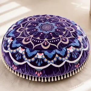 Hihealer Meditation Cushion, Large Velvet Floor Pillow for Yoga, Meditation & Mindfulness, Supportive Memory Foam Bolster