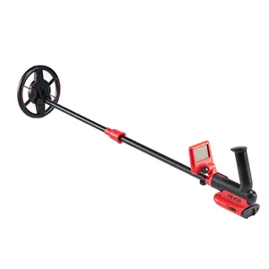 VEVOR Metal Detector, 6", Lightweight Metal Detector with LCD Display, IP68 Waterproof Search Coil, Adjustable 22.8"-33.8" High Accuracy Gold Detector, Easy to Use, for Detecting Gold Treasure Hunting