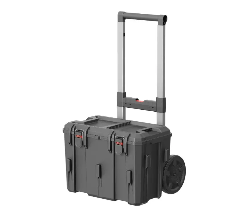 Hyper Tough Hyper Stack Rolling Tool Storage Base Box, Black