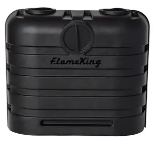 Flame King Dual 30LB LP Propane Tank Light Plastic Heavy Duty Cover RV Trailer Black