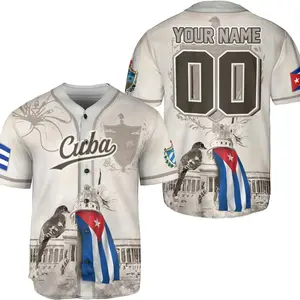 Personalized Cuba Baseball Jersey, Custom Cuba Jerseys for Men, Cuba Jersey Baseball, Unisex Shirt