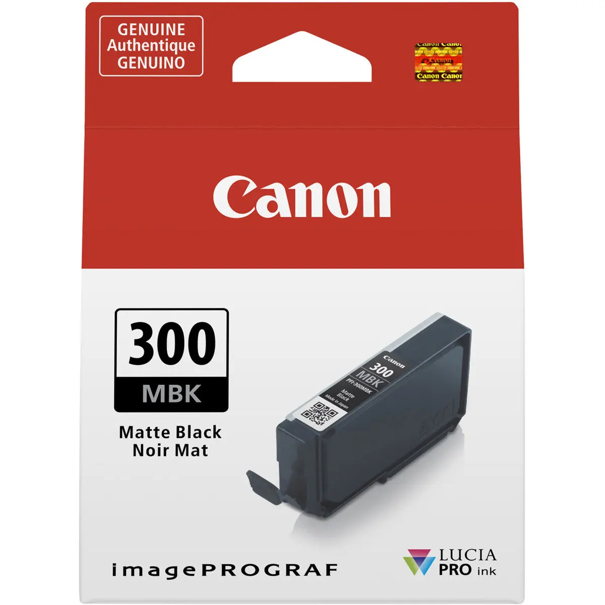 Canon PFI-300 14.4ml Pigment Ink Tank for imagePROGRAF PRO-300 Printer, Matte Black