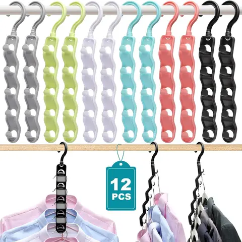 University Dorm Essentials, Closet Organizer & Storage Rack, Upgraded Clothes Hanger, Rotatable Clothes Hanger, 360° Rotating Hook, Space-Saving Home Must-Have