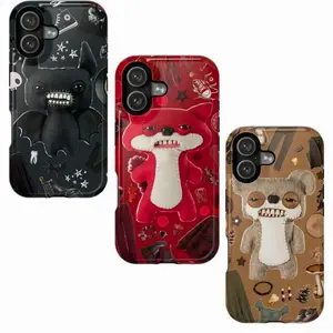 Fuggler Monster Phone Case - Weirdcore Ugly Cute Teeth Plushie Cover - Indie Aesthetic Dark Humor Funny Gift | Cover Suitable for iPhone 17-11 Pro Max/Plus and  Samsung Galaxy S23-25