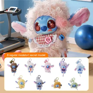 Disney Stitch “Sleep 5 More Minutes”Vinyl Plush Blind Box,Plush Pendant Blind Box,Cute Keychain Plush Toy,Cute Collectible Figure with Snap Strap for Bags,Toys,Gifts,Surprise Toy for Collectors,Desk Decor,Gift for Fans,Adults,Teen or Kids SummerVibes