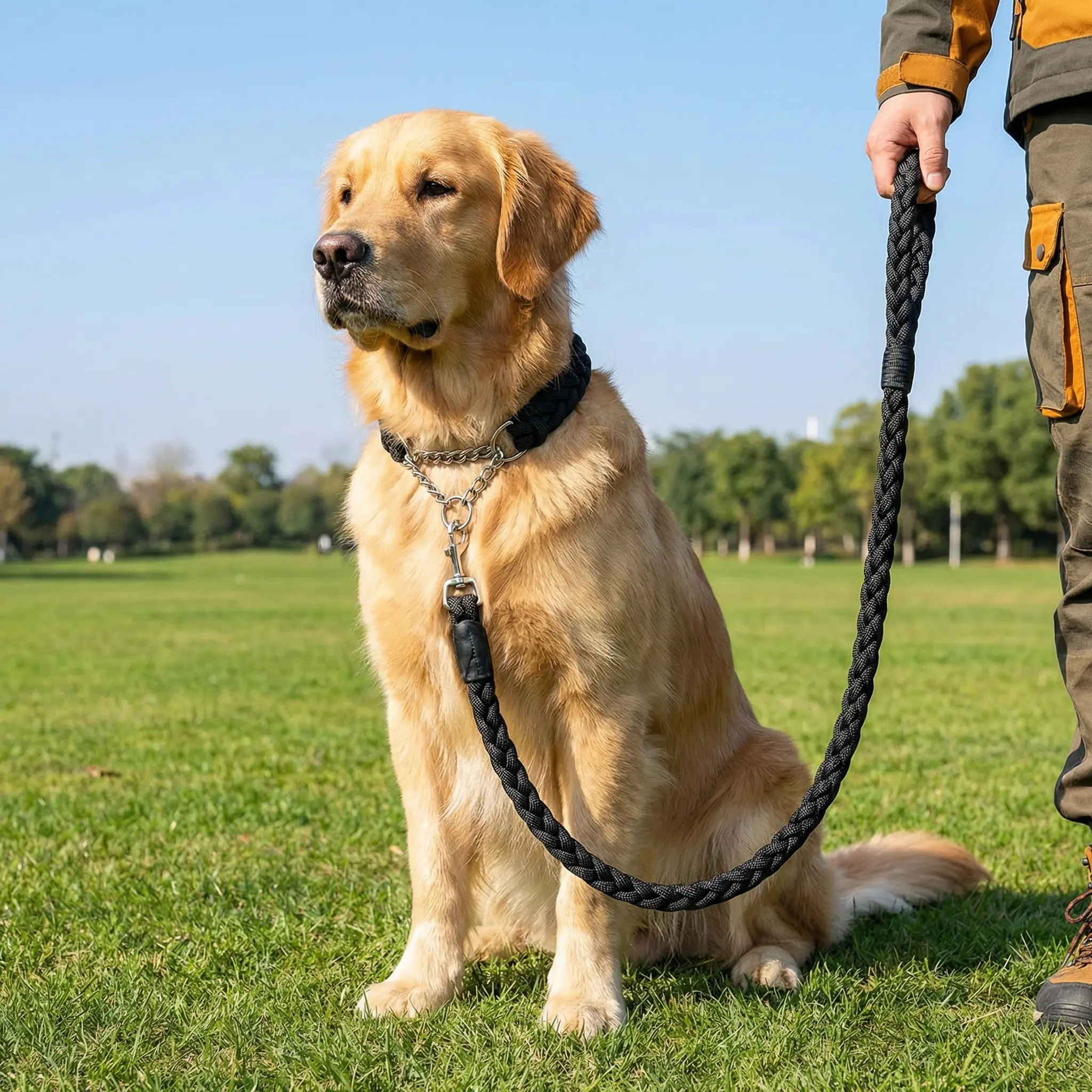Hands-Free Double Dog Leash – Adjustable Long Padded No-Tangle Design with 360-Degree Swivel Clasp for Dual Dogs