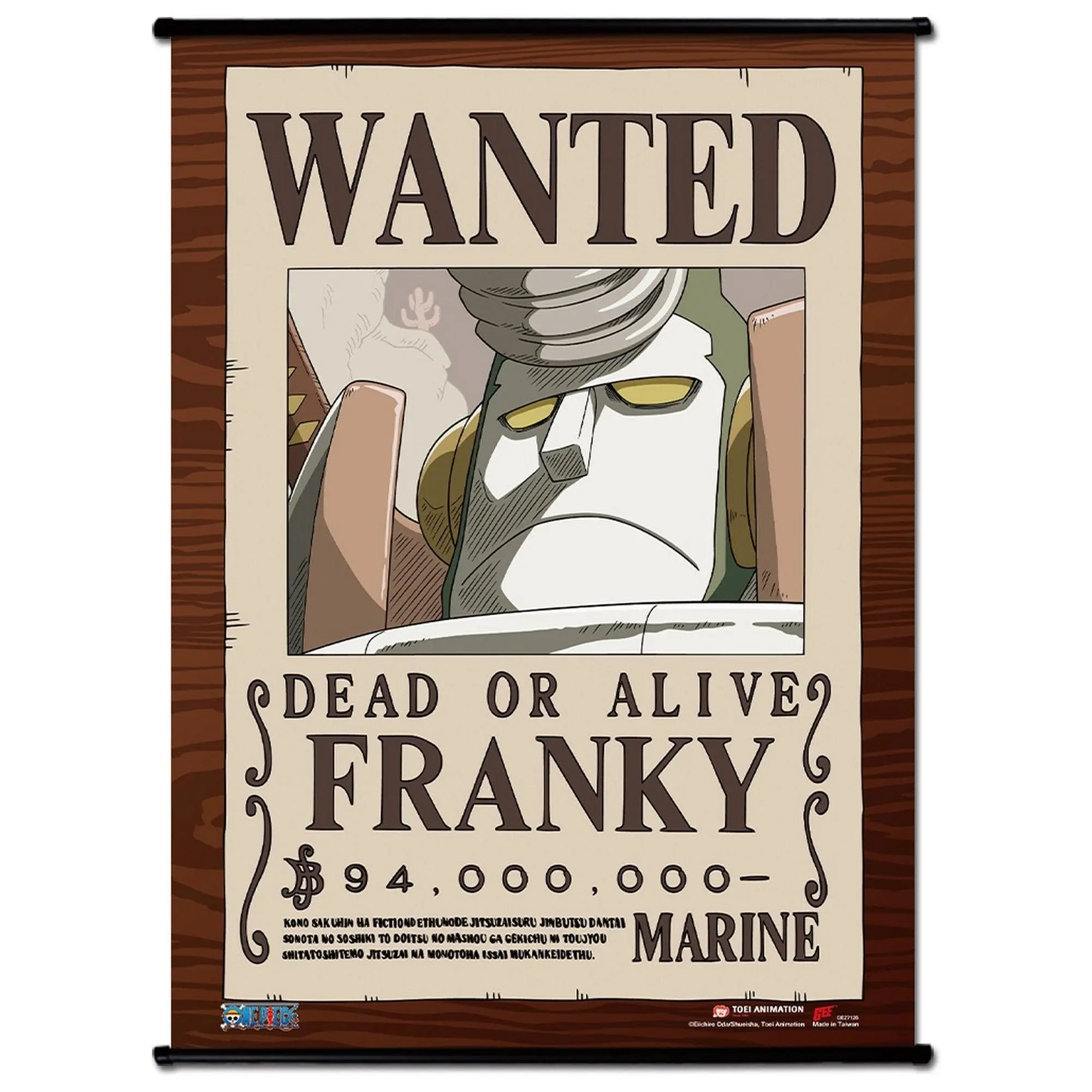One Piece - Wanted Posters Franky Wall Scroll