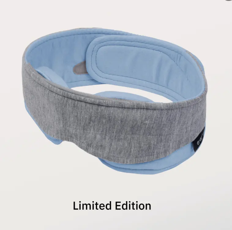 TRTL Sleep Mask 'GLIMPSE' - Adjustable, Full Blockout & Slip-Free 3D Contoured Eye Mask in Solid Black for Travel, Sleeping Mask