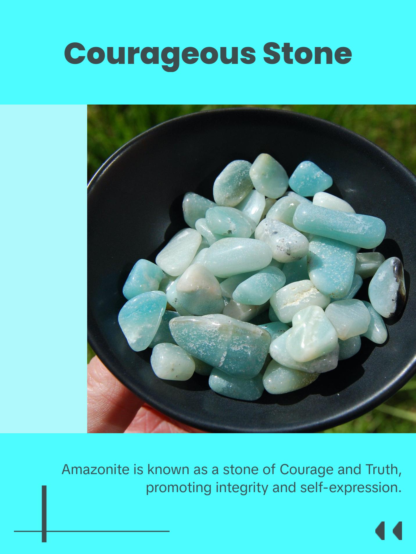 20pcs Amazonite Crystal Tumbled Stones, Small Crystal Set