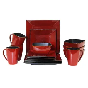 Elama  16 Piece Modern Premium Stoneware set