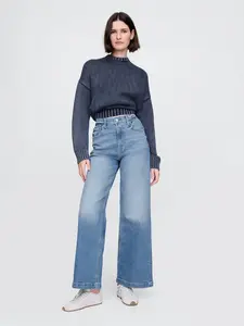 Gap Women's High Stride Wide-Leg Ankle Jeans