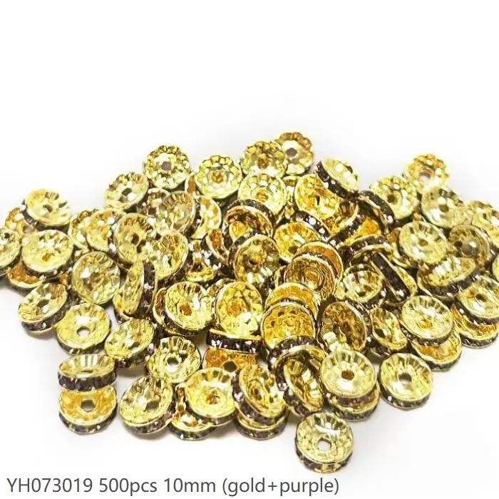 #73(10mm 500pcs) Gold/ Purple YH073019
