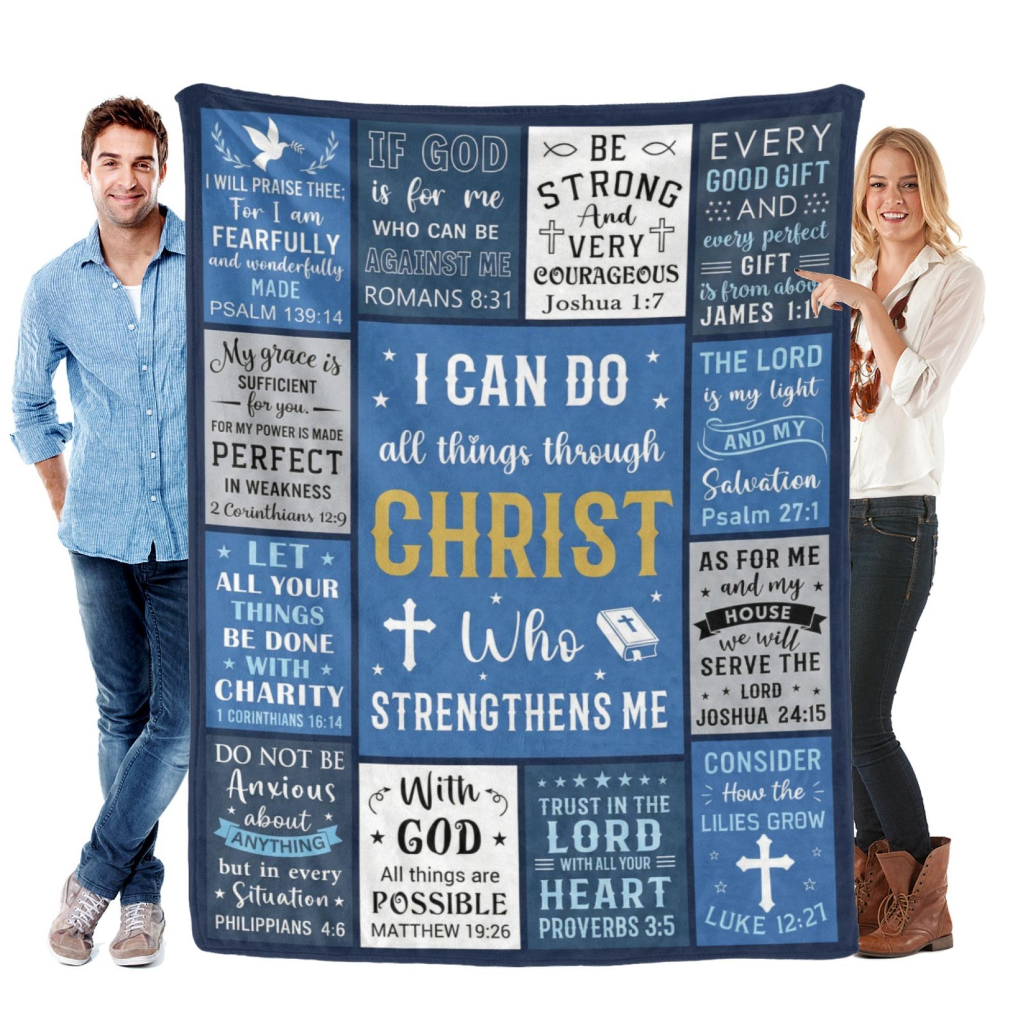 Christian Gifts for Men, Religious Gifts for Men, Baptism Gifts for Boys, Spiritual Inspirational Gifts for Man, Bible Catholic Gifts, Confirmation Gifts for Boys, Christian Blanket 50" X 60" Christian Gifts for Men, Religious Gifts for Men, Baptism Gifts for Boys, Spiritual Inspirational Gifts for Man, Bible Catholic Gifts, Confirmation Gifts for Boys, Christian Blanket 50" X 60"
