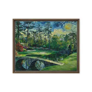 [Sale off up to 40%] [Frame Canvas] Van Gogh Style Amen Corner Augusta National Masters Golf Oil Painting, Framed Canvas Print