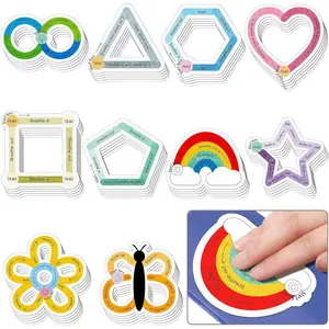 50 count  Sensory Stickers for   Calm Textured Mental  Stickers  Fidget  Strips for  Teen Adult Office Classroom Desk (Lovely Style)