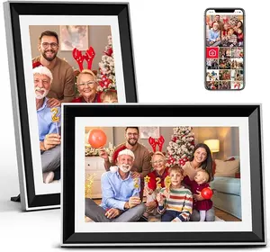 Digital Picture Frame WiFi 10.1 Inch Smart Digital Photo Frames with 1280x800 HD IPS Touch Screen Electronic Picture Frame Built in 16GB Share Photos Video via App, Auto-Rotate (32GB Card Include) Decor