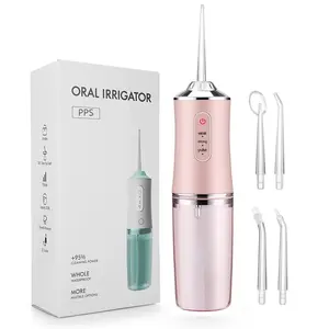 Portable Oral Irrigator, 1 Set Rechargeable Water Flosser, Waterproof Cordless Dental Irrigator, Oral Care Tool for Home & Travel