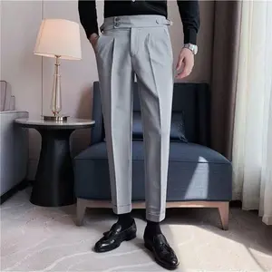 Men's British-Style Business Formal Suit Pants