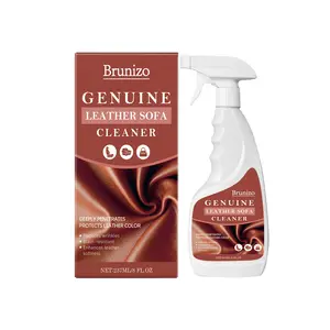 Brunizo Leather Sofa Cleaner, Car Bag Leather Surface Stain Removal Shine Care Agent, Premium Leather Cleaning Solution
