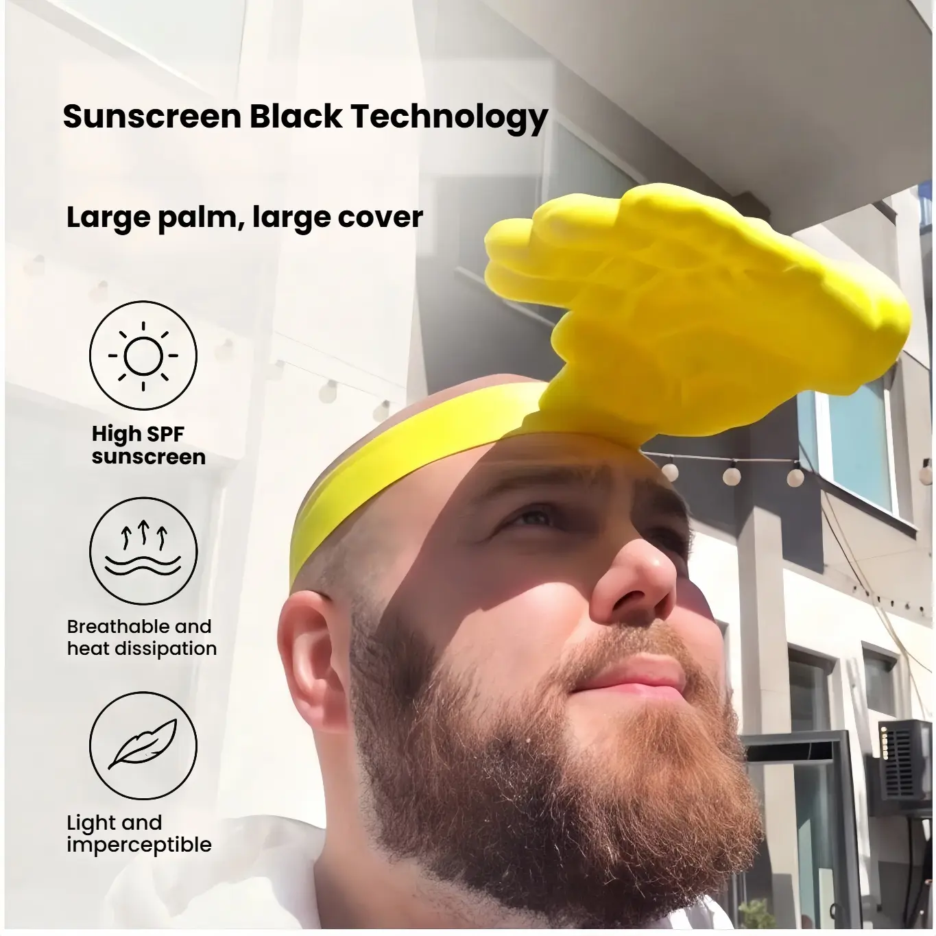 Funny Palm-Shaped Sun Hat Toy - Phthalate-Free Funny Toy for Ages 12+, Fun and Creativity, Gag Gifts for Self Video Creation, Friend Gifting