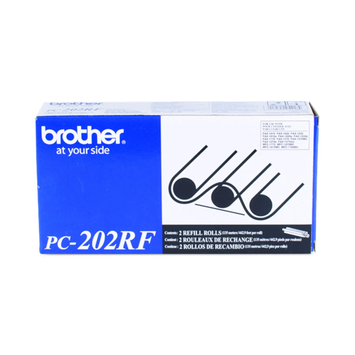 Brother PC-202RF Thermal Transfer Refill Roll 450 Page-Yield Black 2/Pk PC202RF