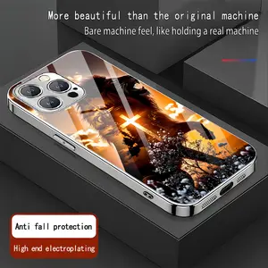 Faith in the Cross the Lion Pattern Luxury Electroplated hd Glass iphone case for iPhone 17AIR 16ProMax 15 14 13 12 11 Plus cases camera full protector fashion high quality design gift electroplate anti drop durable phone Black Protective Phone Case