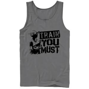 Men's Star Wars Yoda Train You Must Tank Top