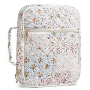 Bible Cover Case for Women Large Bible Cover with Durable Handle Quilted Bible Carrying Case for Girls Bible Study Supplies Accessories, Mother Day, Christmas Christian Gifts for Women