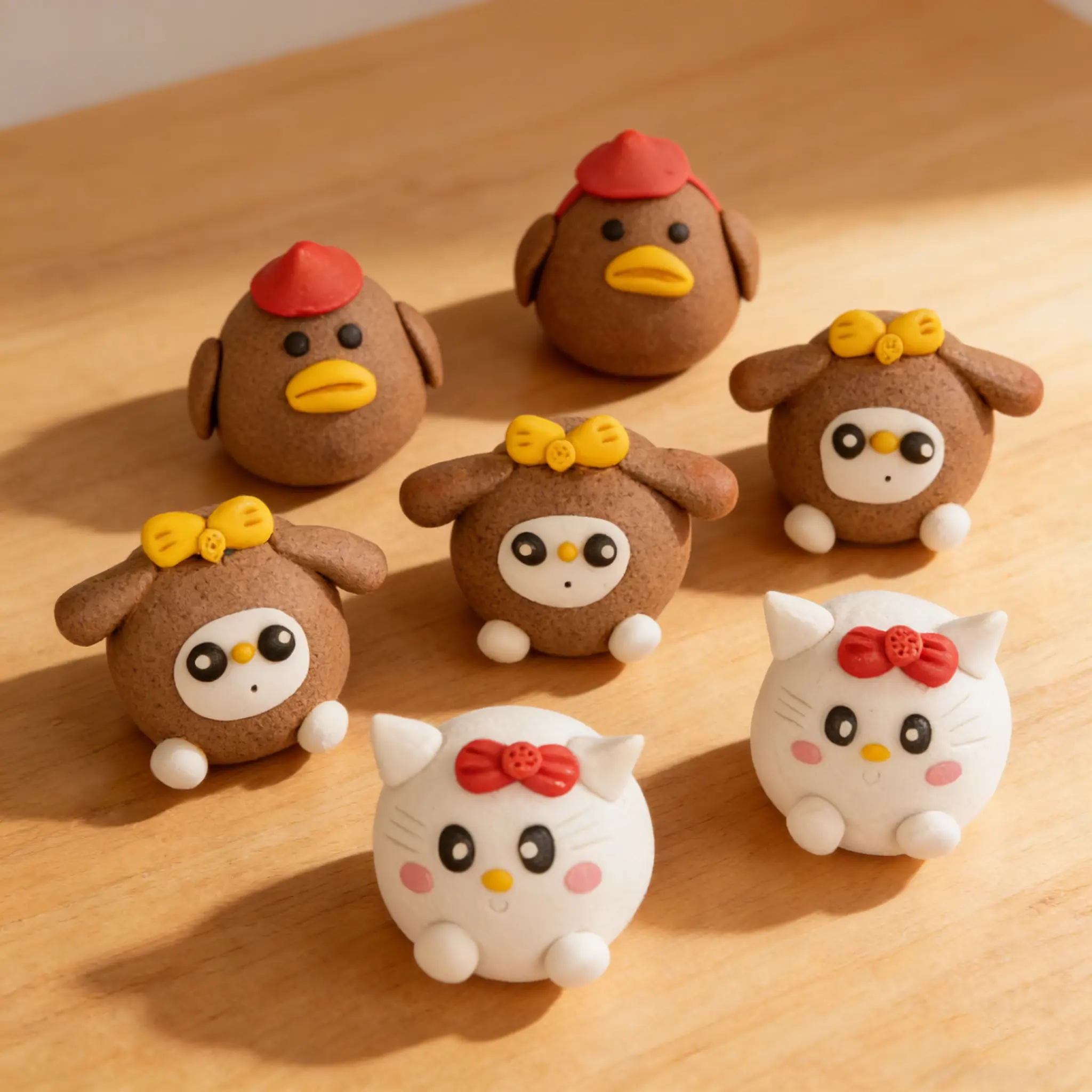 Handmade Ceramic Animal Mini Figurines – Cute Desk Decor