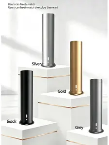 Smart Waterless Metal Modern Aromatherapy Diffuser with Remote Control, 3 Fragrance Oil Bottles, Portable USB Adapter - Home Fragrance Machine for Bedroom, Living Room