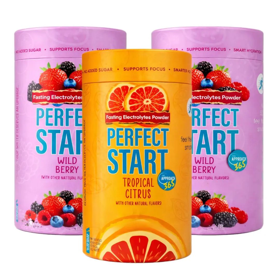 Perfect Start Electrolyte Powder Bundle – 3 Pack (2 Wild Berry + 1 Tropical Citrus) | Sugar-Free Hydration Sticks